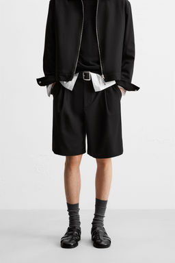 PLEATED RELAXED FIT BERMUDA SHORTS - Zara фото 2