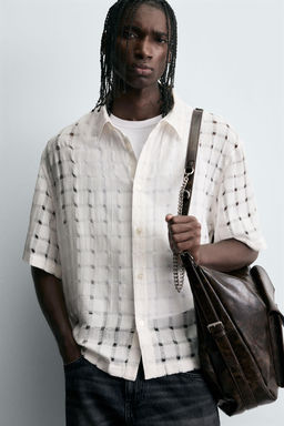 JACQUARD NEEDLE-PUNCH SHIRT - Zara фото 5