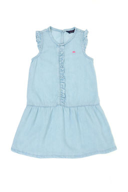 U. S. Polo Assn Голубое джинсовое платье без рукавов для девочки