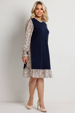Платье женское 6165/04/Синий, бежевый