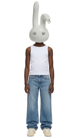 TOP LISO CON MODAL / Blanco