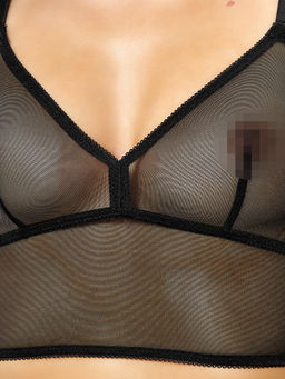 Топ женский черного цвета из сетки черный 422529 - Mark formelle фото 4