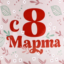 Кружка керамическая с сублимацией Дорого внимание С 8 марта, 320 мл