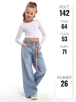 Джинсы-палаццо для девочек - СИНЯЯ МОДА фото 2