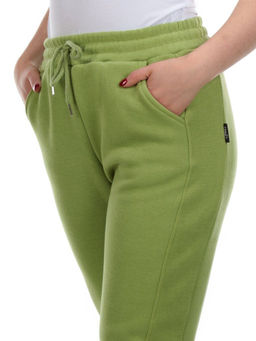 02 GREEN Брюки спортивные женские на флисе (100% хлопок) 7986 - Фабричный китай фото 4