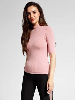 CONTE Топ в рубчик из вискозы премиального качества LD 1031 coral almond