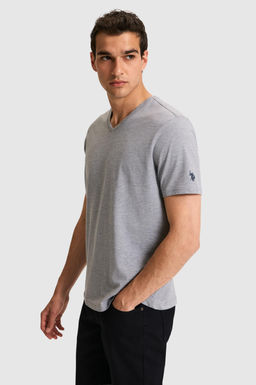 Erkek Regular Fit V Yaka Ta_ Basic Ti__rt