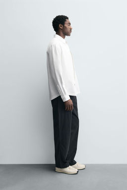 RELAXED FIT PLEATED TROUSERS - Zara фото 4
