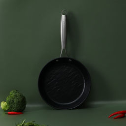 Сковорода Magistro Rock Stone, d=22 см, h=4.3 см, кованый алюминий, антипригарное покрытие, индукция, чёрная фото 11