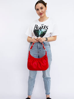 LACCOMA сумка Долорес-Ф826-гранатовый эко кожа хлопок  фото 2