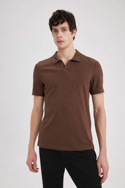 Modern Fit Basic Duz K?sa Kollu Polo Tisort - Defacto фото 4