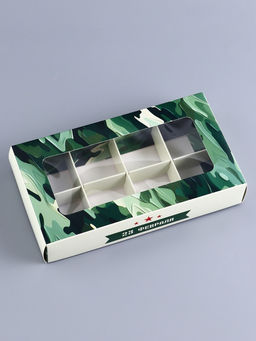 Коробка складная для 8 конфет «23 Февраля», 9.8×17.7×3.5 см