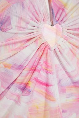 Trendyolmilla Cok Renkli Aksesuarl? Pencere/Cut Out Detayl? Bask?l? Orme Bluz TPRSS23BZ00007 фото 7