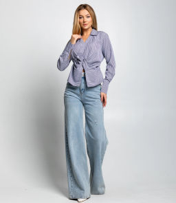 Блуза #КТ2698, тёмно-синий