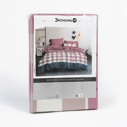 Постельное бельё Экономь и Я евро Классика 200х215 см, 200х215 см, 70х70 см-2 шт, полисатин, 80 г/м  фото 5