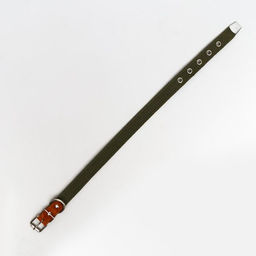 Ошейник брезентовый однослойный, 50 х 2 см, ОШ 25-35 см, хаки - Пижон фото 3