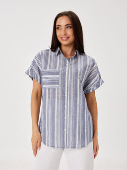 Блузка женская кор. рук. KATHARINA KROSS KK-B-042-CL-08081-2 бело-голубой