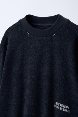 BOUCLE EMBROIDERED TEXT SWEATSHIRT - Zara фото 3