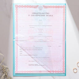 Папка для свидетельства о заключении брака Пусть в унисон стучат сердца, А5 - Долго и счастливо фото 3