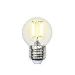 LED-G45-5W/NW/E27/CL/DIM GLA01TR Лампа светодиодная диммируемая. Форма "шар", прозрачная. Серия Air. Белый свет (4000K). Картон. ТМ Uniel