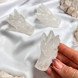 Фигурка резная "Дракон" из молочного Кварца