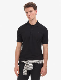 Siyah Regular Fit %100 Pamuk K_vr_lmaz Polo Yaka Basic Ti__rt
