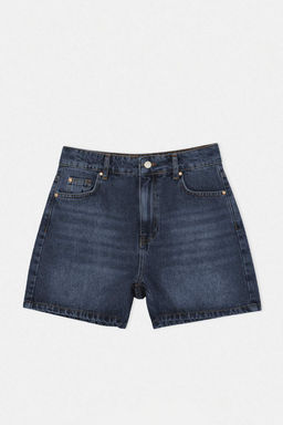 Koyu Mavi %100 Pamuk Y_ksek Bel Denim City _ort TWOSS26SR00094