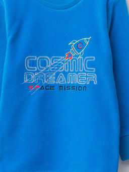 Bisiklet Yaka Bask?l? Uzun Kollu Polar Erkek ?ocuk Pijama Tak?m? - Waikiki фото 3