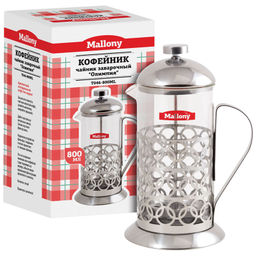 Чайник/кофейник (кофе-пресс) "Олимпия" Т046-800ML (сталь)	(950092)