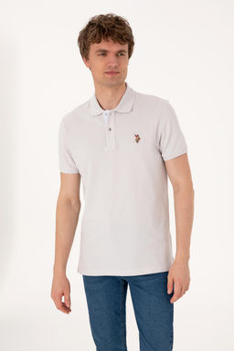Erkek Slim Fit Polo Yaka A__k Gri Basic Ti__rt Sepette S_rpriz _ndirim - U.s. polo assn фото 3