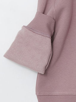 Bisiklet Yaka K?z ?ocuk Kal?n Sweatshirt