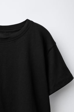 CAMISETA COMBINADA ENCAJE / Negro - Zara фото 3