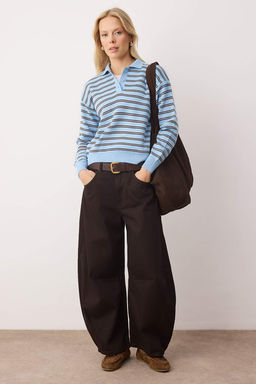 Mint Renk Bloklu Triko Kazak TWOAW22KZ0193 - Trendyolmilla фото 19