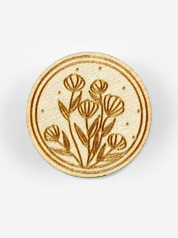 Игольница «Цветы» TEIRA, с магнитом, круглая, d=3 см, набор 2 шт., деревянная