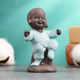 Фигурка керамика TAKE IT EASY «Будда каратист», 7×9 см, голубая