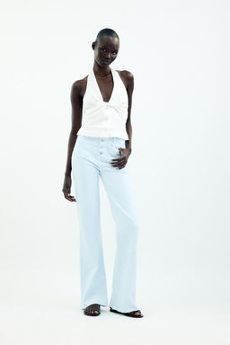 Z1975 HIGH-WAIST FLARE JEANS WITH BUTTONS