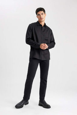 Рубашка стандартного кроя с длинным рукавом - Defacto фото 5