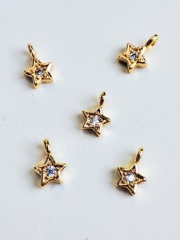 Подвеска №6 (5шт), звезда, золото