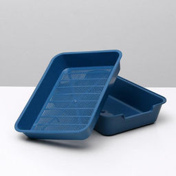 Туалет с сеткой Белла для кошек, 37 х 27 х 8 см, синий - Simaland фото 4