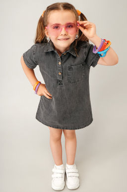 Джинсовое платье с коротким рукавом для девочки Happyfox - Happy fox фото 7