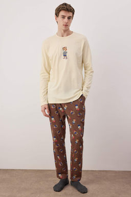 TRENDYOL MAN Grimelanj - Lacivert Ay?c?k Desenli Couple/Cift Orme Pijama Tak?m? TMNAW25PT00044 - Trendyolmilla фото 15