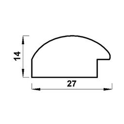 Рамка Gamma ПРК-22 40 х 60 см пластик. с оргстеклом под белое дерево