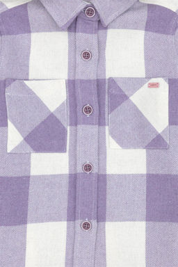 Сиреневая рубашка с капюшоном и длинными рукавами для девочки - U.s. polo assn фото 4