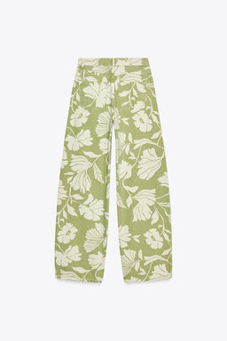 JEANS Z1975 STRAIGHT HIGH-WAIST FULL LENGTH PRINT - Zara фото 6