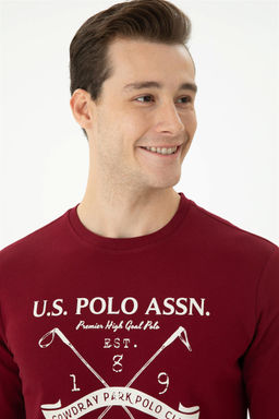 Мужской бордово-красный свитшот Неожиданная скидка в корзине - U.s. polo assn фото 2