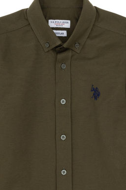 Erkek _ocuk Koyu Haki Uzun Kollu Basic G_mlek Sepette S_rpriz _ndirim - U.s. polo assn фото 3