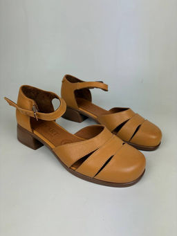 Босоножки 3032.25294br. Лион тыква+коричневый уценка