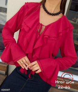 Рубашка женская с рюшами