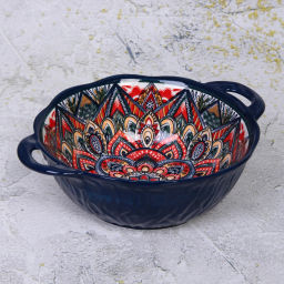 Форма керамическая для запекания "Марракеш" синяя 24*19,5*7см