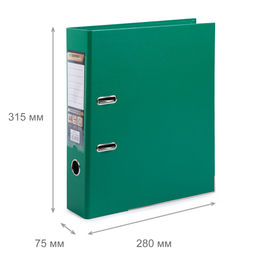 Expert Complete Регистратор PVC, 2-х стороннее покрытие, мет.уг. 75 мм 50 шт. Premier A4 арочный механ. (разб.) лён зеленый ЕС100162003